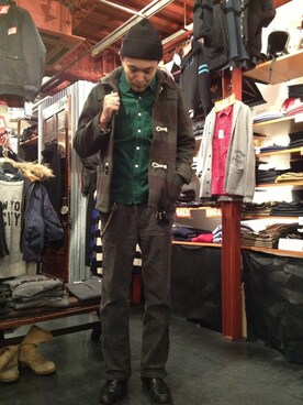 「schott（ショット）のアイテム（ダッフルコート）」を使った、matsuuraさん（メンズ・185cm）の冬コーディネート