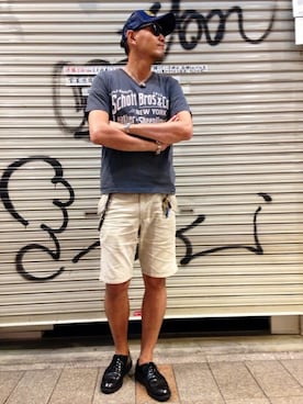 「メッシュキャップ」｜「アイテム（財布/小物）」を使った、matsuuraさん（メンズ・189cm）の夏コーディネート