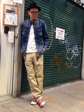 「アイテム（キーホルダー）」を使った、matsuuraさん（メンズ・189cm）の秋コーディネート
