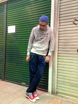 「アイテム（キーホルダー）」を使った、matsuuraさん（メンズ・189cm）の秋コーディネート