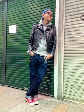 「アイテム（キーホルダー）」を使った、matsuuraさん（メンズ・189cm）の秋コーディネート
