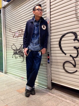 「アイテム（キーホルダー）」を使った、matsuuraさん（メンズ・189cm）の秋コーディネート