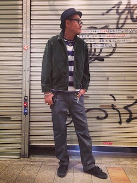 「アイテム（キーホルダー）」を使った、matsuuraさん（メンズ・189cm）の秋コーディネート