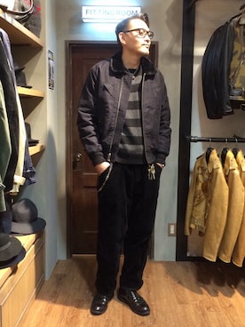 「アイテム（キーホルダー）」を使った、matsuuraさん（メンズ・189cm）の冬コーディネート