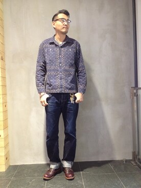 「schott（ショット）のアイテム（キーホルダー）」を使った、matsuuraさん（メンズ・189cm）の冬コーディネート
