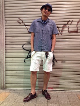 「schott（ショット）のアイテム（キーホルダー）」を使った、matsuuraさん（メンズ・189cm）の夏コーディネート