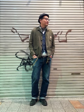 「schott（ショット）のアイテム（キーホルダー）」を使った、matsuuraさん（メンズ・189cm）の春コーディネート