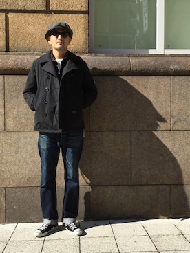 schott ストライプドワークジャケット