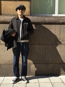 schott ストライプドワークジャケット schott（ショット）の「Schott/ショット/STRIPED WORK JACKET