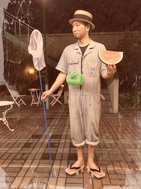 「下駄」｜Go店長さん（メンズ・179cm・30代）の夏コーディネート