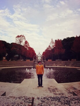 「DRAGON HAT（ドラゴンハット）のアイテム」を使った、Go店長さん（メンズ・179cm）の冬コーディネート