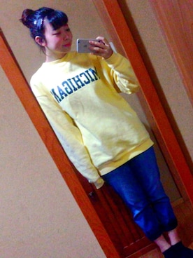 「寒い」｜「アイテム（モッズコート）」を使った、あんみつさん（レディース・165cm）の冬コーディネート