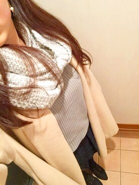 「skirt」｜「アイテム（ダウンジャケット/コート）」を使った、koroさん（レディース・167cm）の冬コーディネート