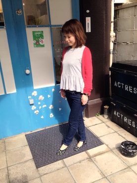 「アイテム（パンプス）」を使った、mayuさん（レディース・153cm）の春コーディネート