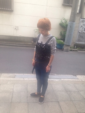 「アイテム（キャミソール）」を使った、mayuさん（レディース・153cm）の春コーディネート