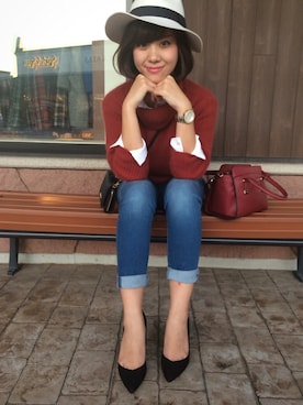 おくむさん（レディース・165cm）の秋コーディネート