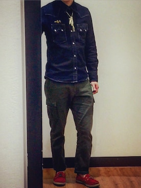 「アイテム（モカシン/デッキシューズ）」を使った、daisukeさん（メンズ・175cm・30代）の春コーディネート
