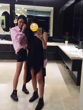 「アイテム（スーツパンツ、ピンク系）」を使った、rosybrown95さん（レディース・168cm）の春コーディネート