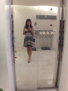 「PRIMARK（プライマーク）のアイテム（ワンピース/ドレス）」を使った、Cheongolduckさん（レディース・157cm）の夏コーディネート