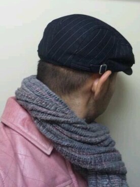 「アイテム（ライダースジャケット、ピンク系）」を使った、konpeiさん（メンズ・182cm）の春コーディネート