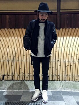 「GIGGER」｜西岡さん（メンズ・172cm）の秋コーディネート