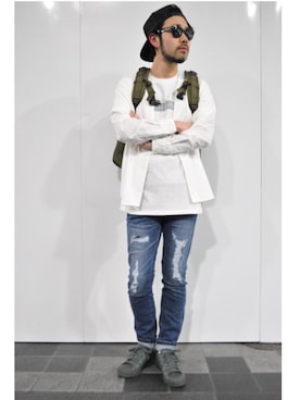 西岡さん（メンズ・172cm）の春コーディネート