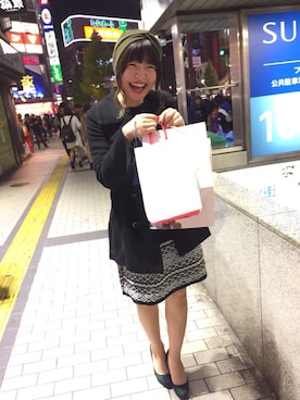 「アイテム（ステンカラーコート）」を使った、Shiho.saitoさん（レディース・168cm・10代）の冬コーディネート