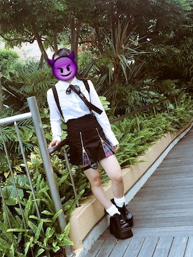 「MORPH8NE（モルフィン）のアイテム（その他、ブラック系）」を使った、K.さん（レディース）の夏コーディネート