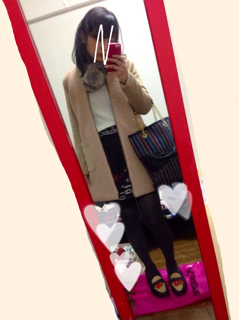 「冬のSALEで買いました！（アウター）」｜「01.03（その他、その他）」を使った、naa♯さん（レディース・160cm）の冬コーディネートの1枚目の写真