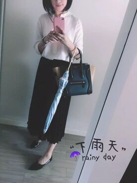 「VINCE（ヴィンス）のアイテム（シャツ/ブラウス）」を使った、愿此刻长留さん（レディース・169cm）の秋コーディネート