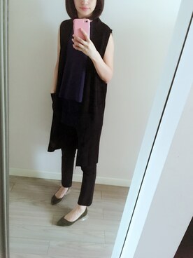 「ICB（アイシービー）のアイテム（チノパンツ）」を使った、愿此刻长留さん（レディース・169cm）の秋コーディネート