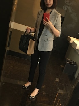 「ICB（アイシービー）のアイテム（スラックス）」を使った、愿此刻长留さん（レディース・169cm）の秋コーディネート