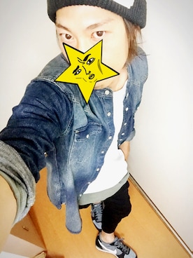 「CIAOPANIC TYPY（チャオパニックティピー）のアイテム（ニットキャップ/ビーニー）」を使った、チャチャさん（メンズ・170cm）の秋コーディネート