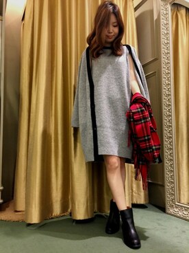 「サイドゴアブーツ」｜望月さん（レディース・158cm）の秋コーディネート