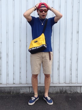 「ジャパンブルー」｜「アイテム（キャップ）」を使った、Kyolo1985さん（メンズ・176cm）の夏コーディネート