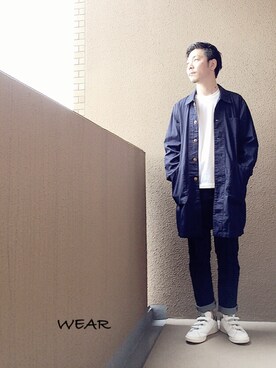 「アイテム（ステンカラーコート）」を使った、s.namitaさん（メンズ・172cm・30代）の秋コーディネート
