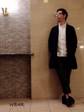 「アイテム（ステンカラーコート）」を使った、s.namitaさん（メンズ・172cm・30代）の秋コーディネート