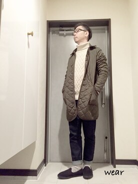 「アイテム（ピーコート）」を使った、s.namitaさん（メンズ・172cm・30代）の冬コーディネート