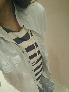 「ハイウエストデニム」｜yuka♡さん（レディース・156cm）の春コーディネート