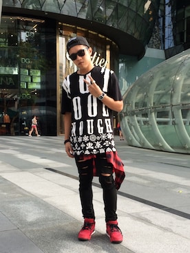 「streetsnap」｜「アイテム（帽子）」を使った、dylanationさん（メンズ・170cm）の夏コーディネート