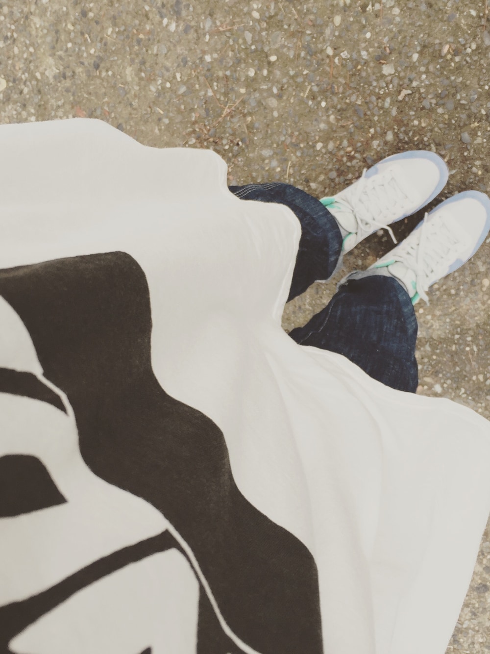 「ビックT、ナイキ」｜「Candy StripperのTHE PHAT BIG BIG TEE（Tシャツ/カットソー、ホワイト系）」を使った、ぺぱーみんと。さん（レディース・158cm）の夏コーディネートの1枚目の写真
