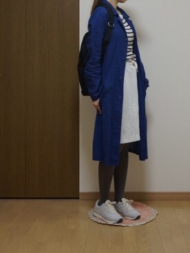 「Onitsuka Tiger（オニツカタイガー）のオニツカタイガー タイガーアライアンス Onitsuka Tiger TIGER ALLIANCE (TH4B4L)（スニーカー、ホワイト系）」を使った、kyunさん（レディース・164cm）の春コーディネート