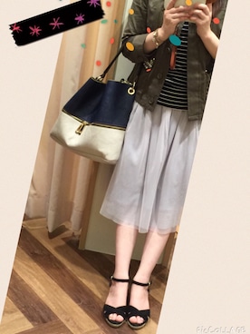 「アイテム（ジャケット/アウター）」を使った、miiraさん（レディース・145cm）の春コーディネート