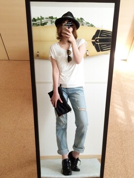 「KLEIN PLUS（クランプリュス）のアイテム」を使った、miiさん（レディース・161cm）の夏コーディネート