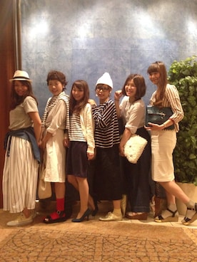 「shima・shima（シマシマ）のアイテム」を使った、miwaeさん（レディース・157cm）の春コーディネート