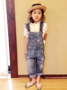 「BEAMS（ビームス）のアイテム（シューズ）」を使った、rinonさん（キッズ・120cm）の夏コーディネート