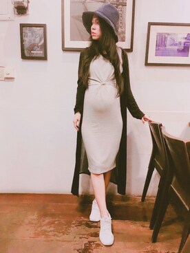「PULL&BEAR（プルアンドベア）のアイテム（ワンピース）」を使った、Miuさん（レディース・165cm）の夏コーディネート