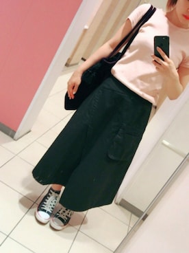 「POLO RALPH LAUREN（ポロ ラルフ ローレン）のジュニア ポロ ラルフローレン POLO CARSON HI（スニーカー）」を使った、nnさん（レディース・153cm）の秋コーディネート