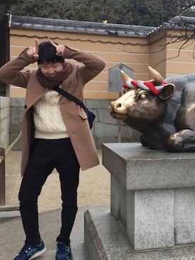 「チェスター」｜「アイテム（スニーカー）」を使った、しょーまさん（メンズ・163cm）の冬コーディネート