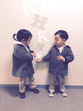 「オンザ眉毛」｜「アイテム（その他）」を使った、noromanakameさん（キッズ・90cm）の春コーディネート